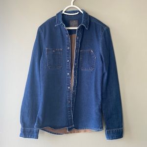 All Saints 100% Cotton Denim Indigo Shirt